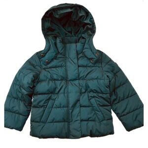 NWT Gap Puffer Jacket Kids Size S Teal Cold Control Max‎ Water Resistant Coat